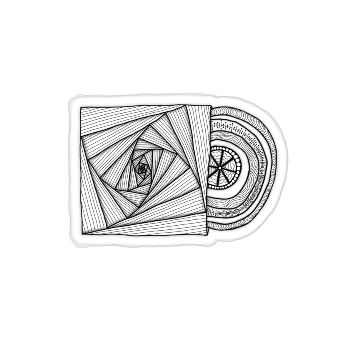 Vinyl Wonderland (B and W) ~ Sticker