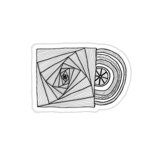 Vinyl Wonderland (B and W) ~ Sticker