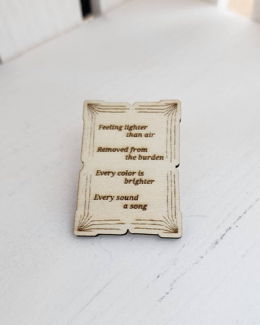 "Free" Tangled Thoughts Poetry Pin